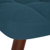 vidaXL Relaxsessel mit Hocker Blau Samt