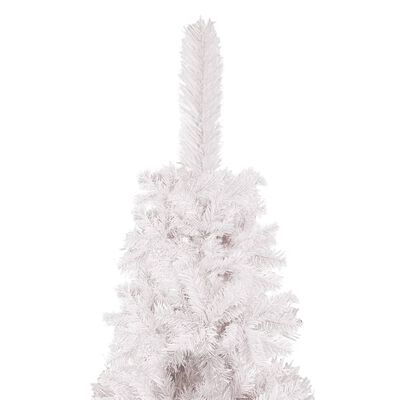 vidaXL Weihnachtsbaum Schlank mit Beleuchtung & Kugeln Weiß 240 cm
