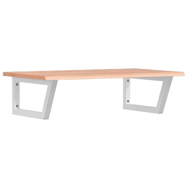 vidaXL Waschtischplatte mit Halterung Stahl und Massivholz Eiche