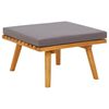 vidaXL Garten-Fu&szlig;hocker mit Auflage 60&times;60&times;29 cm Akazie Massivholz