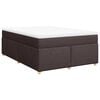 vidaXL Boxspringbett mit Matratze Dunkelbraun 140x200 cm Stoff