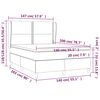vidaXL Boxspringbett mit Matratze Grau 140x200 cm Kunstleder