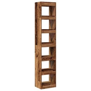vidaXL B&uuml;cherregal/Raumteiler Altholz-Optik 40x30x198 cm
