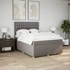 vidaXL Boxspringbett mit Matratze Taupe 140x190 cm Stoff