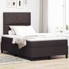 vidaXL Boxspringbett mit Matratze Dunkelbraun 120 x 190 cm Stoff