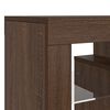 vidaXL TV-Schrank mit LED-Leuchten Braun Eichen-Optik 120x35x40 cm