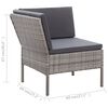 vidaXL 8-tlg. Garten-Lounge-Set mit Auflagen Poly Rattan Grau