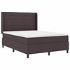 vidaXL Boxspringbett mit Matratze Dunkelbraun 140 x 190 cm Stoff