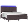 vidaXL Boxspringbett mit Matratze Dunkelbraun 200 x 200 cm Stoff