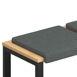 vidaXL Bankkissen 4 stk. Stoff Dunkelgrau Tiefe 35 cm