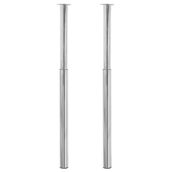 2 x Teleskopfu&szlig; Tischfu&szlig; St&uuml;tzfu&szlig; Tischbein Chrom 710 mm-1100 mm