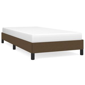 vidaXL Bettgestell ohne Matratze Dunkelbraun 90x200 cm Stoff