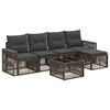 vidaXL Gartensofa-set 6 stk. Grau und Dunkelgrau Poly-Rattan