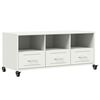 vidaXL TV-Schrank Wei&szlig; 100,5x39x43,5 cm Stahl