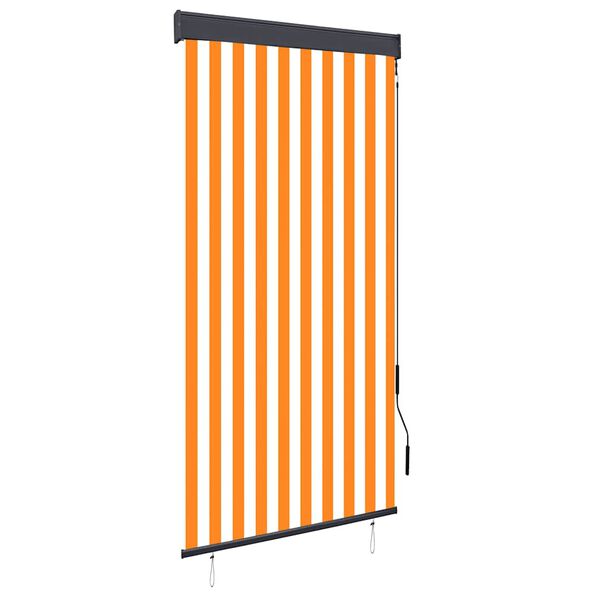 vidaXL Au&szlig;enrollo 100 x 250 cm Wei&szlig; und Orange