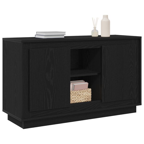 vidaXL Sideboard Schwarz Eichen-Optik 102 x 35 x 60 cm Holzwerkstoff