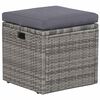 vidaXL 6-tlg. Garten-Lounge-Set mit Auflagen Poly Rattan Grau