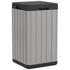 vidaXL Outdoor-M&uuml;lltonne Grau 38x38x65 cm PP
