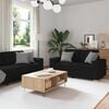 vidaXL 2-teiliges Sofa-Set mit Kissen, schwarzer Stoff