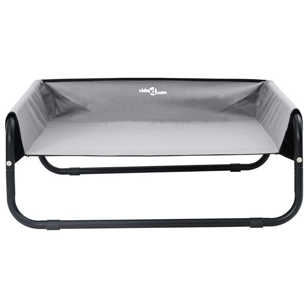 vidaXL Hundebett Hellgrau 75 x 75 x 30 cm Stahl