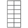 vidaXL Schiebetür ESG-Glas und Aluminium 102x205 cm Schwarz