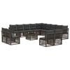 vidaXL Gartensofa-set 14 pcs Grau Poly-Rattan