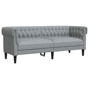 vidaXL Sofa Hellgrau 201,5 x 74,5 x 74,5 cm Polyester