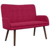 vidaXL 2-Sitzer Sofa Weinrot 115 x 61 x 87 cm Samt