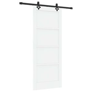 vidaXL Schiebet&uuml;r ORKDAL 83 x 202 cm Massives Kiefernholz Wei&szlig;