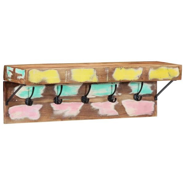 vidaXL Garderobenst&auml;nder Braun 73 x 19 x 23 cm Massivholz Altholz