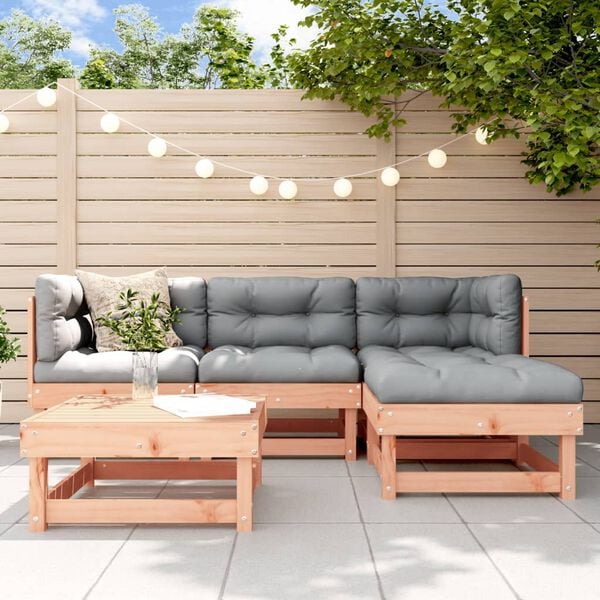 vidaXL 5-tlg. Garten-Lounge-Set Massivholz Douglasie