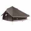 vidaXL Tipi Zelt 20 Personen Braun Grau Polyester und Stahl