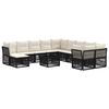 vidaXL Gartensofa-set 12 pcs Schwarz Poly-Rattan