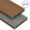 vidaXL WPC Terrassendielen mit Zubeh&ouml;r Braun und Grau 15 m&sup2; 4 m