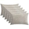 vidaXL Kissenbezug 6 stk. HEERLEN Hellgrau 30 x 50 cm Chenille-Stoff