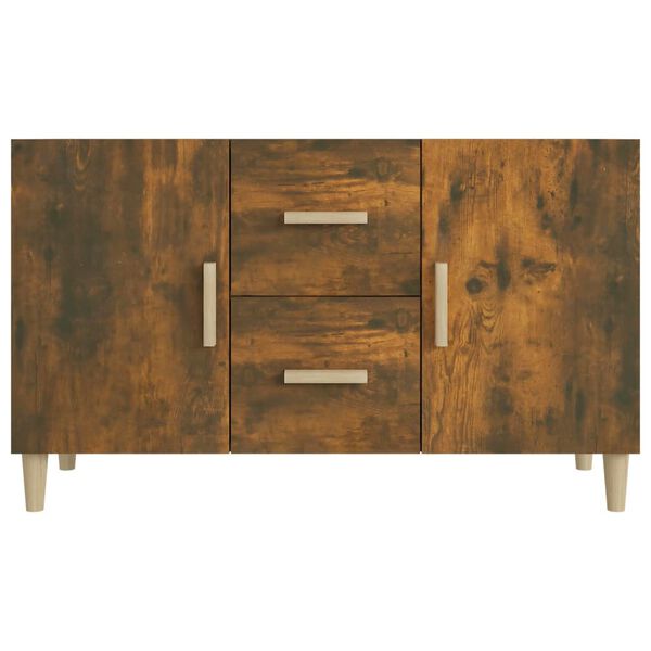 vidaXL Sideboard Räuchereiche 100x36x60 cm Holzwerkstoff