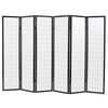 vidaXL 6tlg. Raumteiler Japanischer Stil Klappbar 240 x 170 cm Schwarz