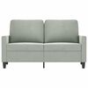 vidaXL 2-Sitzer-Sofa Hellgrau 120 cm Samt