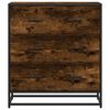 vidaXL Sideboard Räuchereiche 68x35x76 cm Holzwerkstoff und Metall