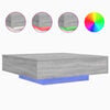 vidaXL Couchtisch mit LED-Leuchten Grau Sonoma 100x100x31 cm