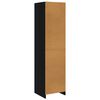 vidaXL Kleiderschrank mit Schubladen Schwarz 50x50x200cm Holzwerkstoff