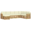 vidaXL Outdoor-Sofagarnitur 8 pcs Wei&szlig; und Creme 306 x 187,5 x 73 cm