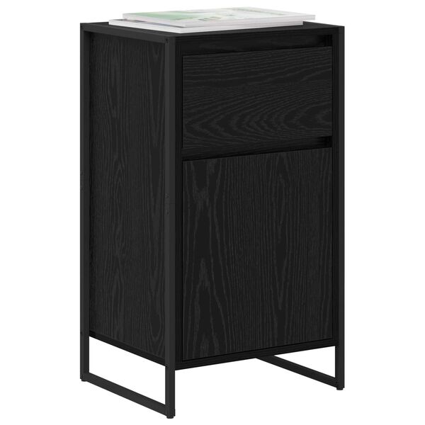 vidaXL Sideboard Schwarz Eichen-Optik 81 x 36 x 150.5 cm Holzwerkstoff