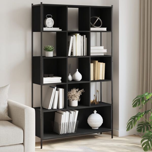 vidaXL B&uuml;cherregal Schwarz 102x28x172 cm Holzwerkstoff