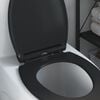 vidaXL Toilettensitz Schwarz 45,5 x 37,5 x 3,8 cm Duroplast