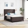 vidaXL Boxspringbett mit Matratze Dunkelbraun 140 x 200 cm Stoff