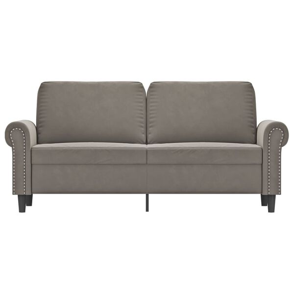 vidaXL 2-Sitzer-Sofa Hellgrau 140 cm Samt