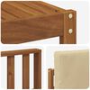 vidaXL Outdoor-Sofagarnitur 6 pcs Natur und Beige Massivholz Akazie