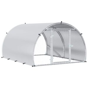 vidaXL H&uuml;hnerunterkunft Silber 200 x 150 x 100 cm Verzinkter Stahl