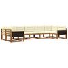 vidaXL Outdoor-Sofagarnitur 7 stk. Natur und Creme